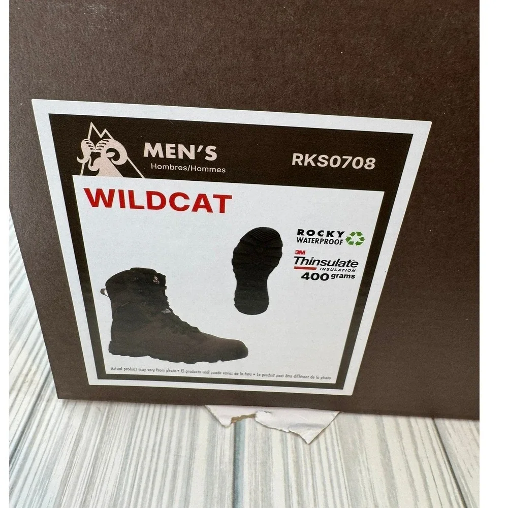 Rocky Wildcat Men 12M Brown‎ Waterproof 400g Thinsulate Hunting Boots RKS0708